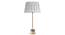 Fegan Table Lamp (Grey Shade Colour, Cotton Shade Material, Brass White) by Urban Ladder - Design 1 Details - 303901