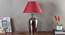 Furn Table Lamp (Cotton Shade Material, Chrome, Maroon Shade Colour) by Urban Ladder - Semi Side View - 