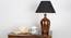 Homer Table Lamp (Copper, Black Shade Colour, Cotton Shade Material) by Urban Ladder - Design 1 Semi Side View - 303988