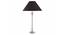 Isla Table Lamp (Black Shade Colour, Cotton Shade Material, Chrome) by Urban Ladder - Front View Design 1 - 303997