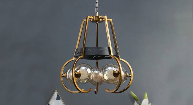 Hartwell Chandelier (Brass) by Urban Ladder - Design 1 Semi Side View - 304010