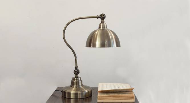 Hesley Study Lamp (Antique Brass) by Urban Ladder - Design 1 Semi Side View - 304044