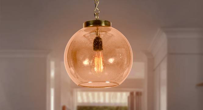 Alufoil Hanging Lamp (Amber) by Urban Ladder - Half View Design 1 - 