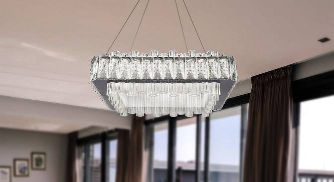 Candela Chandelier (Transparent Finish) by Urban Ladder - Design 1 Semi Side View - 