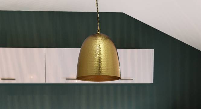 Zaden Pendant (Brass) by Urban Ladder - Design 1 Semi Side View - 