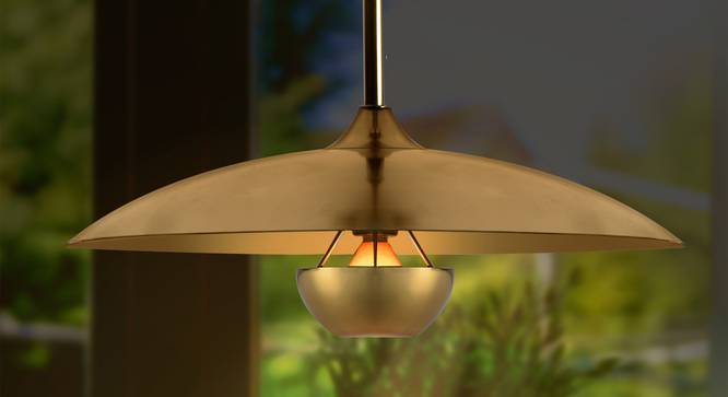 Cornel Hanging Lamp (Brass) by Urban Ladder - Design 1 Semi Side View - 