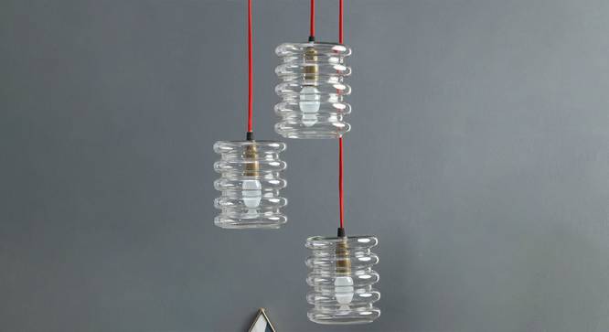 Damian Hanging Cluster (Clear) by Urban Ladder - Design 1 Semi Side View - 