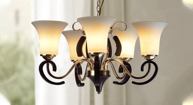 Suki Fusion Chandelier (Gold) by Urban Ladder - Design 1 Half View - 304219