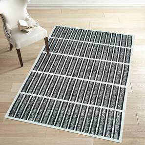 Ghar Ghar Design Black Wool Dhurrie