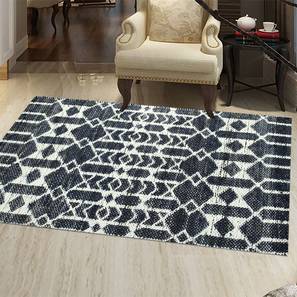 Ghar Ghar Design Black Aztec Hand Woven Jute 4 X 2 Feet Carpet