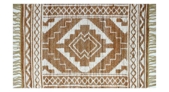 Inca Orange Carpet (61 x 122 cm (24" x 48") Carpet Size, Natural Ivory) by Urban Ladder - Front View Design 1 - 304664