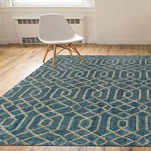 Carpets And Rugs Sale Design Jaali Dhurrie (152 x 244 cm  (60" x 96") Carpet Size, Indigo Blue)