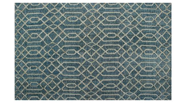Jaali Dhurrie (152 x 244 cm  (60" x 96") Carpet Size, Indigo Blue) by Urban Ladder - Front View Design 1 - 304703