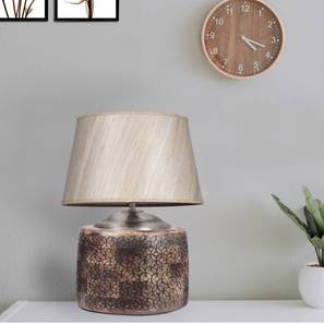 Table Lamps Design Hector Table Lamp (Brown, Cotton Shade Material)