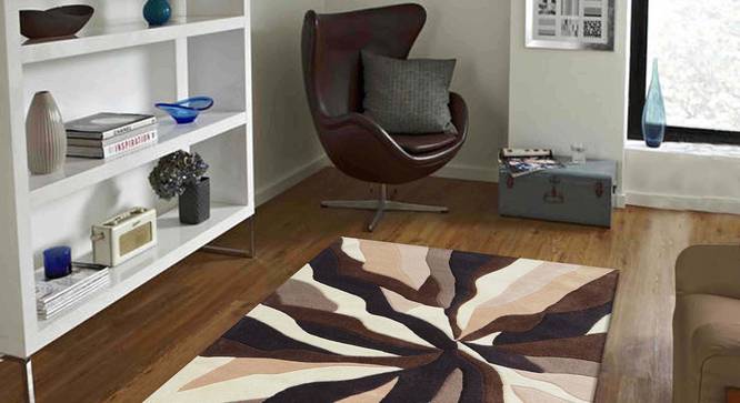 Carmela Carpet (Beige, 56 x 140 cm (22" x 55") Carpet Size) by Urban Ladder - Front View Design 1 - 304899