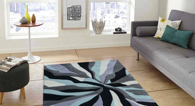 Carmela Carpet (Grey, 91 x 152 cm  (36" x 60") Carpet Size) by Urban Ladder - Front View Design 1 - 304935