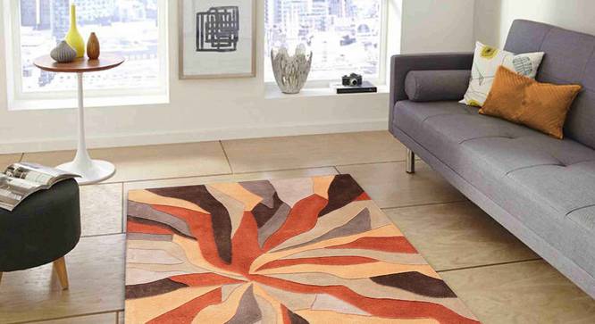 Carmela Carpet (Orange, 56 x 140 cm (22" x 55") Carpet Size) by Urban Ladder - Front View Design 1 - 304959