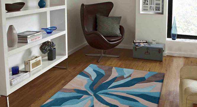 Carmela Carpet (Blue, 56 x 140 cm (22" x 55") Carpet Size) by Urban Ladder - Front View Design 1 - 304989