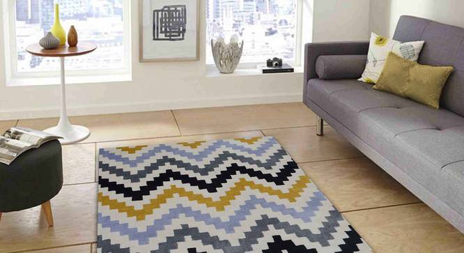 Gino Carpet (Yellow, 56 x 140 cm (22" x 55") Carpet Size) by Urban Ladder - Front View Design 1 - 305098