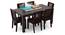 Brighton Large - Capra 6 Seater Dining Table Set (Mahogany Finish) by Urban Ladder - Front View Design 1 - 3051