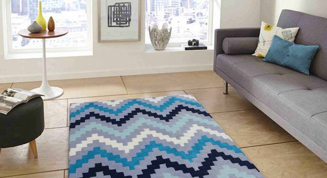 Gino Carpet (Blue, 152 x 244 cm  (60" x 96") Carpet Size) by Urban Ladder - Front View Design 1 - 305151