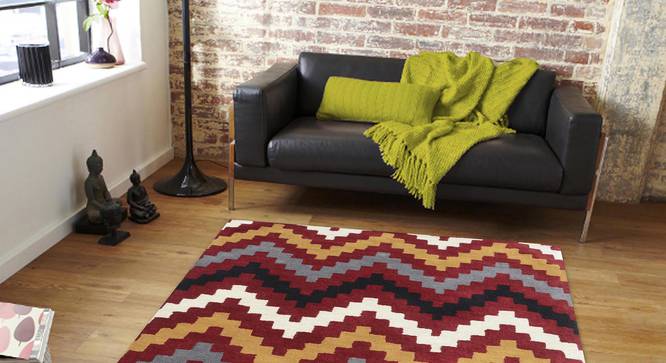 Gino Carpet (Red, 152 x 244 cm  (60" x 96") Carpet Size) by Urban Ladder - Front View Design 1 - 305181