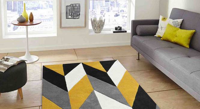 Monte Carpet (Yellow, 56 x 140 cm (22" x 55") Carpet Size) by Urban Ladder - Front View Design 1 - 305245