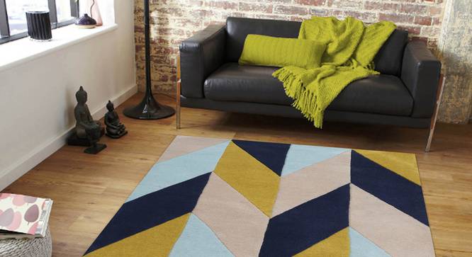 Monte Carpet (Blue, 56 x 140 cm (22" x 55") Carpet Size) by Urban Ladder - Front View Design 1 - 305275