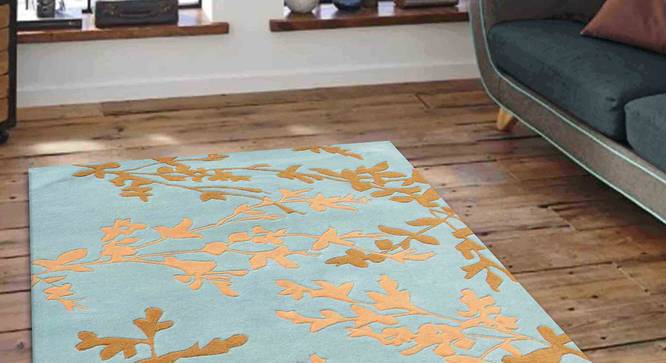 Yamin Carpet (Blue, 183 x 274 cm  (72" x 108") Carpet Size) by Urban Ladder - Front View Design 1 - 305569