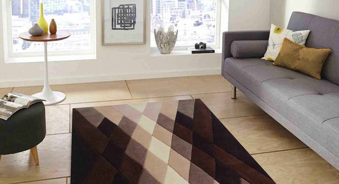Draco Carpet (Brown, 56 x 140 cm (22" x 55") Carpet Size) by Urban Ladder - Front View Design 1 - 305611