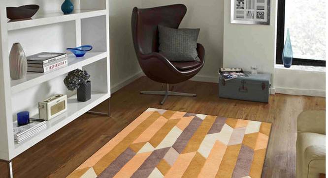 Draco Carpet (Gold, 122 x 183 cm  (48" x 72") Carpet Size) by Urban Ladder - Front View Design 1 - 305653