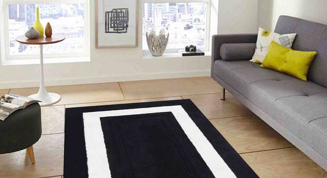 Bianka Carpet (Black, 122 x 183 cm  (48" x 72") Carpet Size) by Urban Ladder - Front View Design 1 - 305771