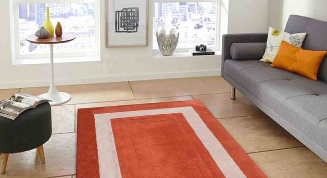 Bianka Carpet (Orange, 91 x 152 cm  (36" x 60") Carpet Size) by Urban Ladder - Front View Design 1 - 305797