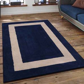 Carpet Design Design Blue Solids Hand Tufted Wool 3 X 5 Feet Carpet