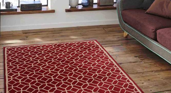 Elena Carpet (Red, 122 x 183 cm  (48" x 72") Carpet Size) by Urban Ladder - Front View Design 1 - 305923
