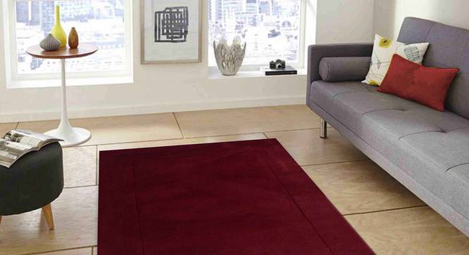 Leora Carpet (91 x 152 cm  (36" x 60") Carpet Size, Maroon) by Urban Ladder - Front View Design 1 - 306013