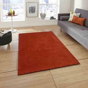 Rugs Design Orange Wool Carpet
