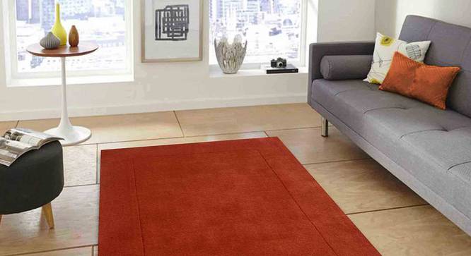 Leora Carpet (Orange, 122 x 183 cm  (48" x 72") Carpet Size) by Urban Ladder - Front View Design 1 - 306139