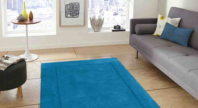 Leora Carpet (Blue, 122 x 183 cm  (48" x 72") Carpet Size) by Urban Ladder - Front View Design 1 - 306193