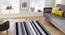 Selvico Carpet (Black and White, 56 x 140 cm (22" x 55") Carpet Size) by Urban Ladder - Front View Design 1 - 306337