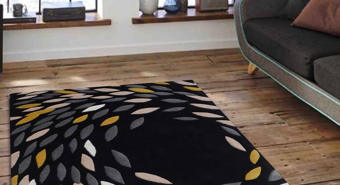 Antonia Carpet (Black, 122 x 183 cm  (48" x 72") Carpet Size) by Urban Ladder - Front View Design 1 - 306529