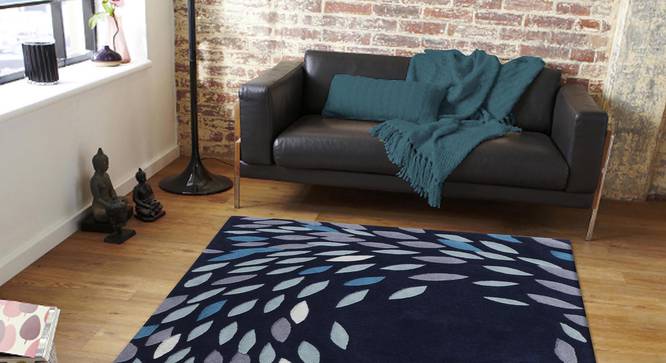 Antonia Carpet (Blue, 152 x 244 cm  (60" x 96") Carpet Size) by Urban Ladder - Front View Design 1 - 306559