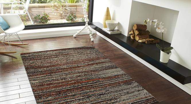 Julio Carpet (Rust, 152 x 213 cm  (60" x 84") Carpet Size) by Urban Ladder - Front View Design 1 - 306847