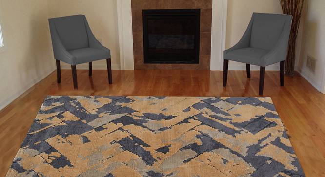 Basilio Carpet (Gold, 56 x 140 cm (22" x 55") Carpet Size) by Urban Ladder - Front View Design 1 - 307130