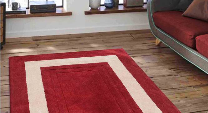 Gardine Carpet (Red, 122 x 183 cm  (48" x 72") Carpet Size) by Urban Ladder - Front View Design 1 - 307292