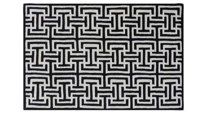 Judith Carpet (122 x 183 cm  (48" x 72") Carpet Size, Black and White) by Urban Ladder - Design 1 Details - 307317