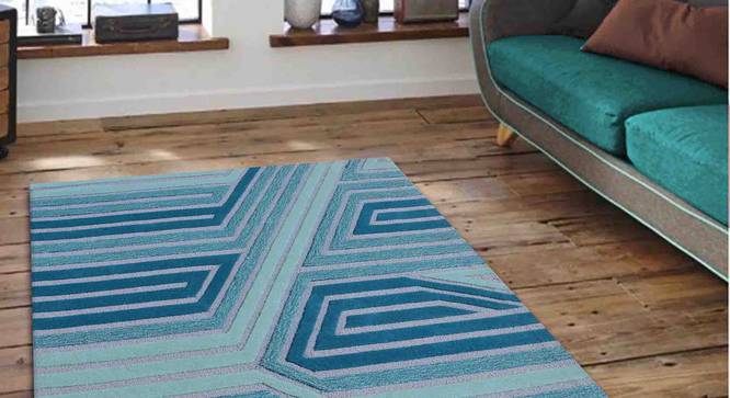 Marcell Carpet (Blue, 122 x 183 cm  (48" x 72") Carpet Size) by Urban Ladder - Front View Design 1 - 307394