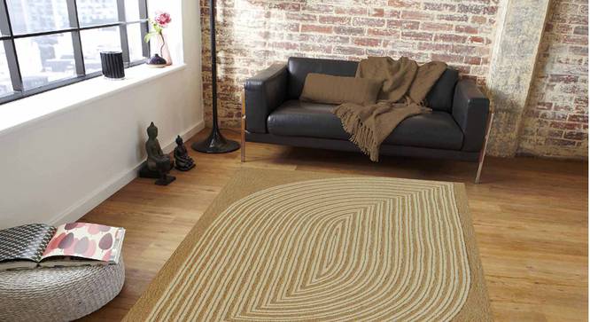 Octavia Carpet (Gold, 152 x 244 cm  (60" x 96") Carpet Size) by Urban Ladder - Front View Design 1 - 307424