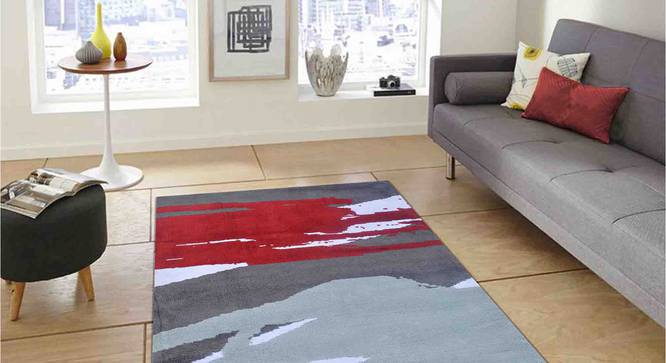 Domenico Carpet (Red, 56 x 140 cm (22" x 55") Carpet Size) by Urban Ladder - Front View Design 1 - 307460