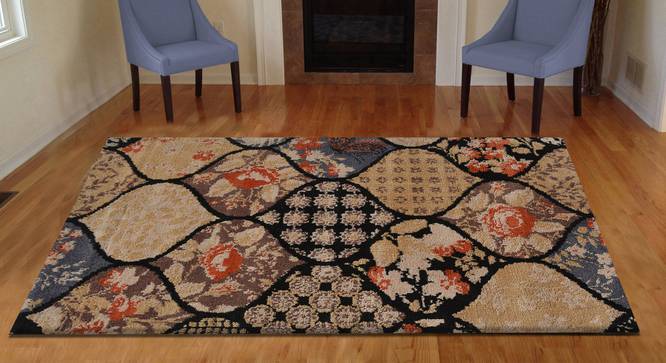 Parmond Carpet (Orange, 122 x 183 cm  (48" x 72") Carpet Size) by Urban Ladder - Front View Design 1 - 307592